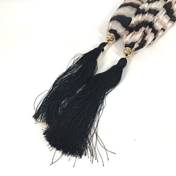 LOUIS VUITTON tassel shawl fringe Rhinestone Stole/Shawl - Picture 8 of 10